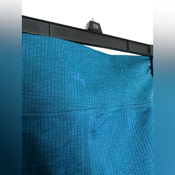 JoyLab Women's Textured Flare Leggings Teal Size XXL Split Hem Athleisure - Picture 6 of 11